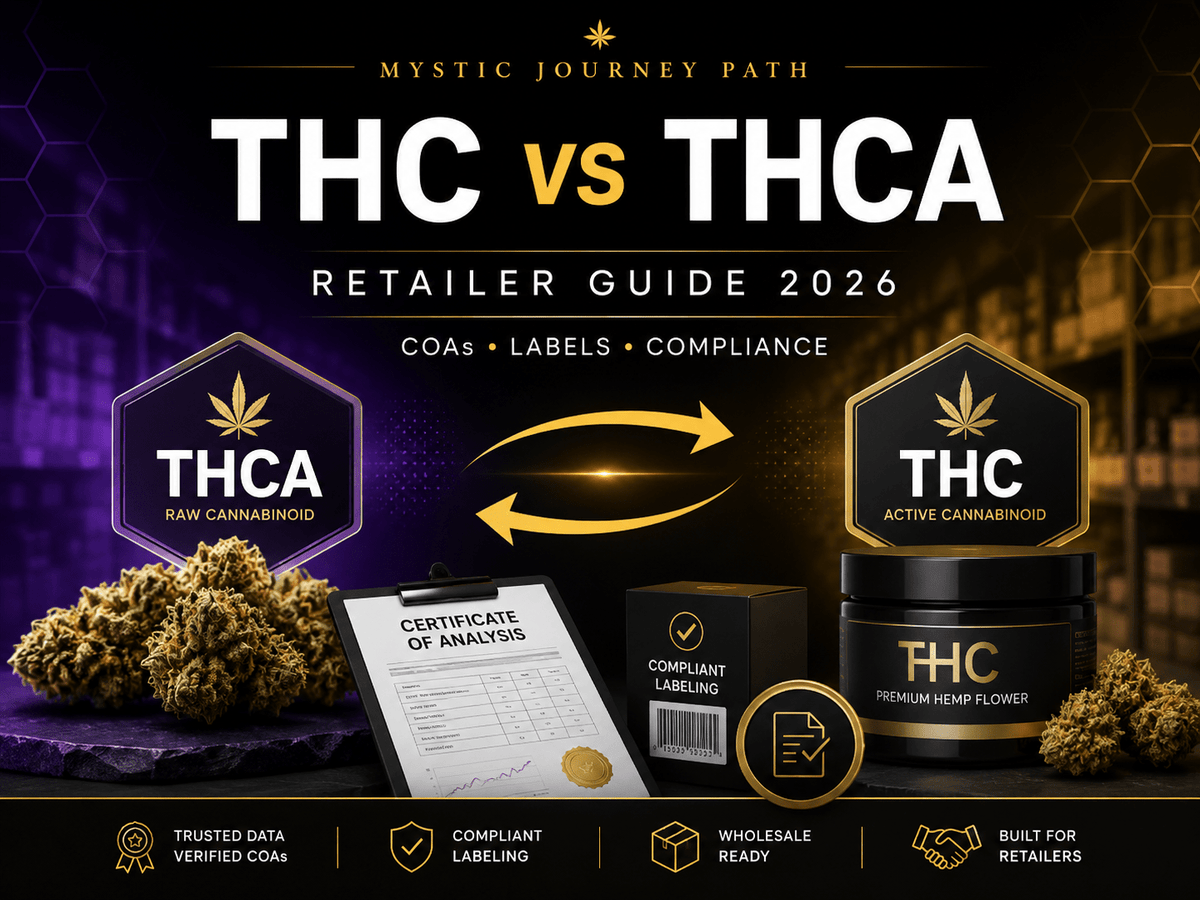 THC vs THCA for Retailers: COAs, Labels & 2026 Compliance Guide - Mystic Journey Path