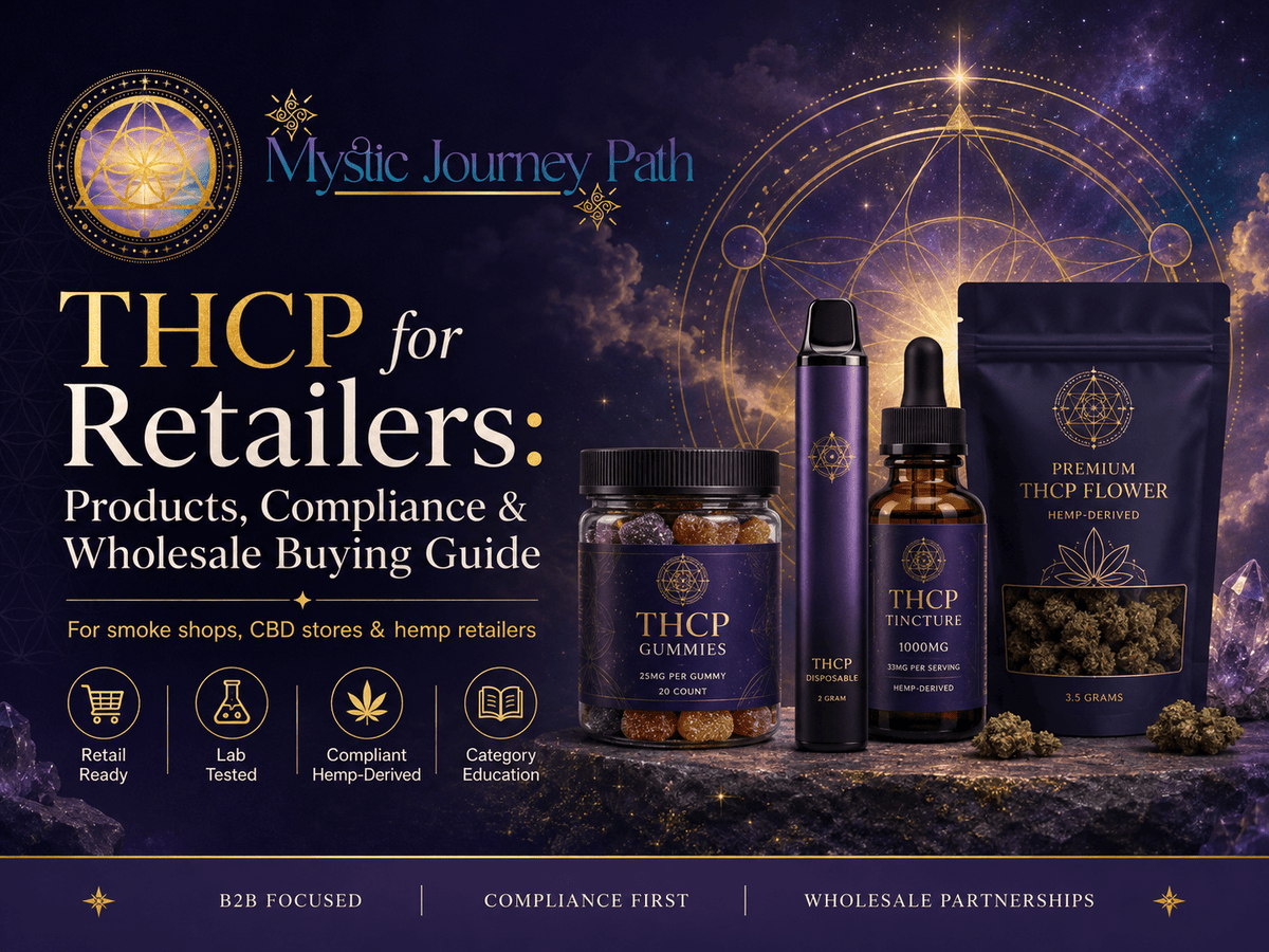 THCP for Retailers: Products, COAs, Compliance & Wholesale Buying Guide (2026) - Mystic Journey Path