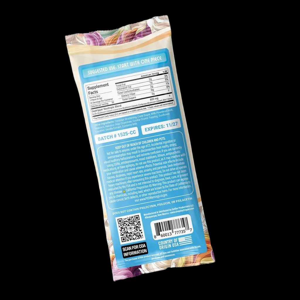 10 Piece Cookies & Cream White Chocolate Bar - 10 Bars/Case - Mystic Journey Path