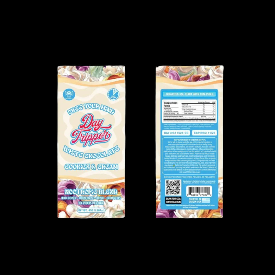 10 Piece Cookies & Cream White Chocolate Bar - 10 Bars/Case - Mystic Journey Path