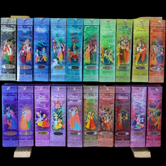 Prabhuji Wholesale Opening Bundle - Incense - Display Rack with 20 Fragrance Variety of Your Choice - 260 Packs - Mystic Journey Path
