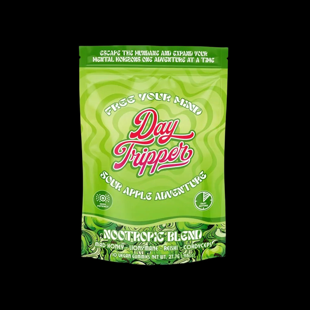 10ct Sour Apple Adventure Mushroom Gummies Case of 10 - Mystic Journey Path