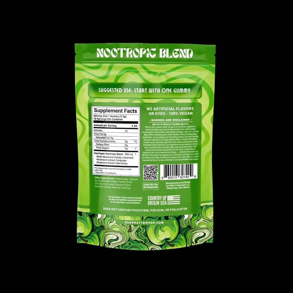 10ct Sour Apple Adventure Mushroom Gummies Case of 10 -Mystic Journey Path