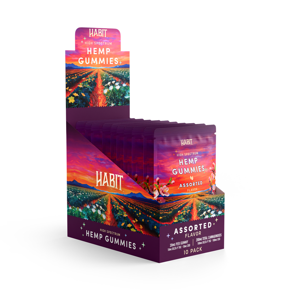 10mg Delta 9 + 10mg CBD Gummies – Assorted Flavors - Mystic Journey Path