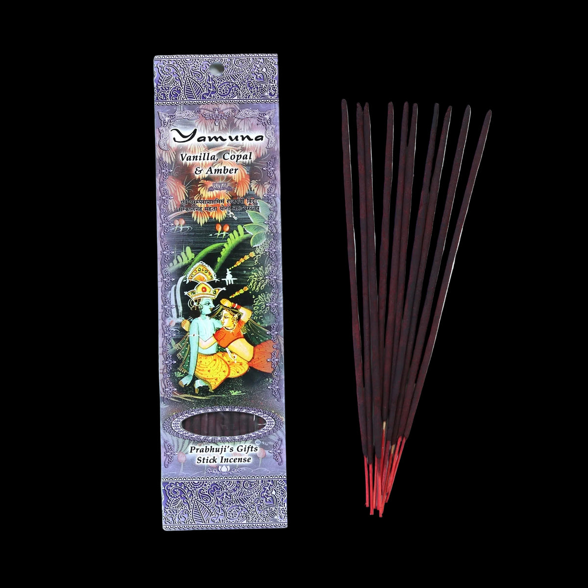 Prabhuji Incense Sticks Yamuna - Vanilla, Copal, and Amber - Mystic Journey Path