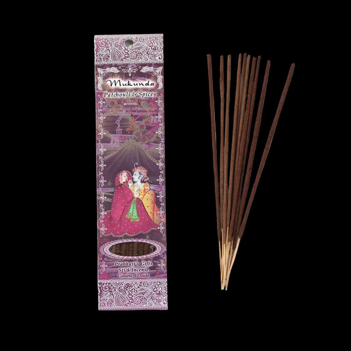 Prabhuji Incense Sticks Mukunda - Patchouli and Spices - Mystic Journey Path