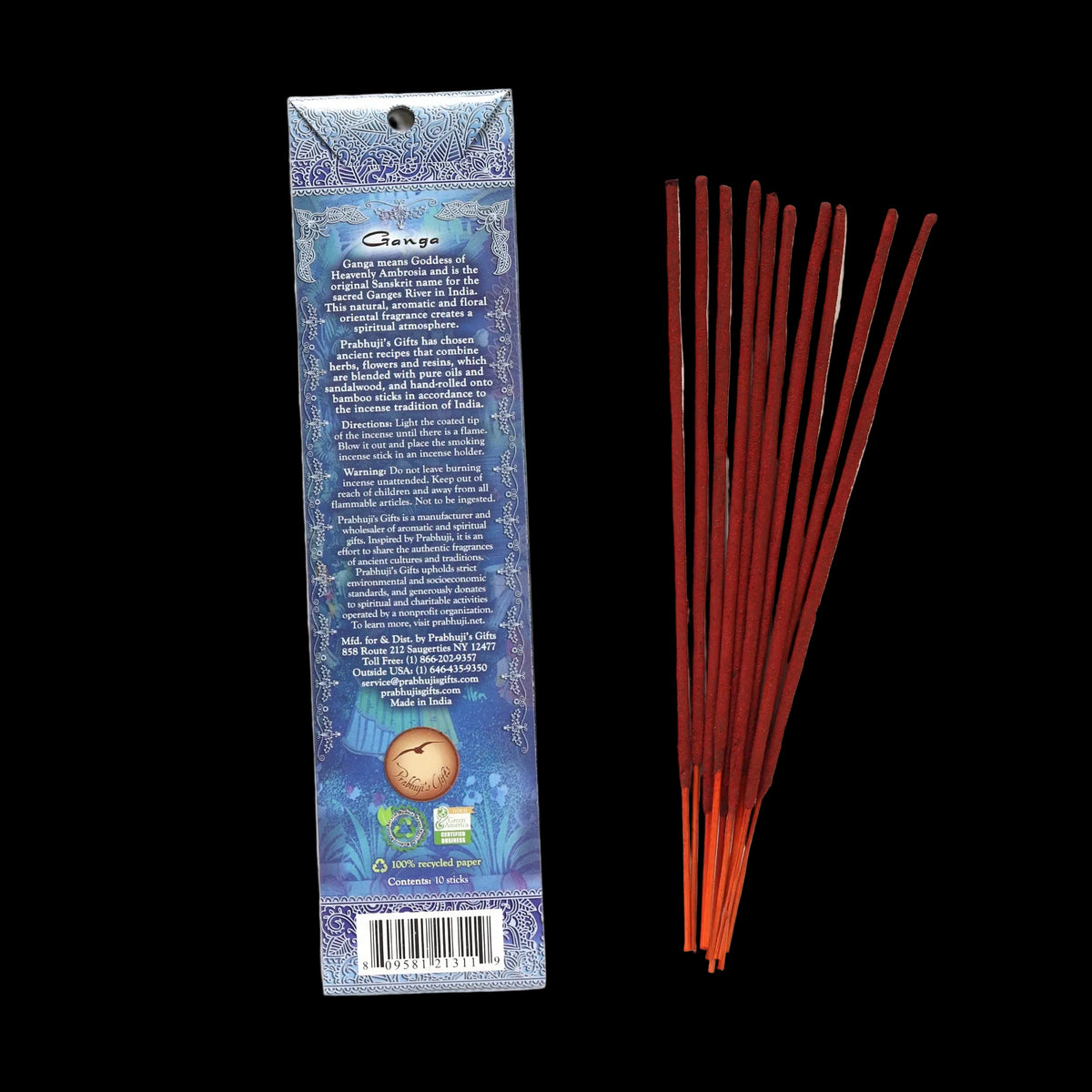 Prabhuji Incense Sticks Ganga - Cinnamon, Lavender, and Jasmine