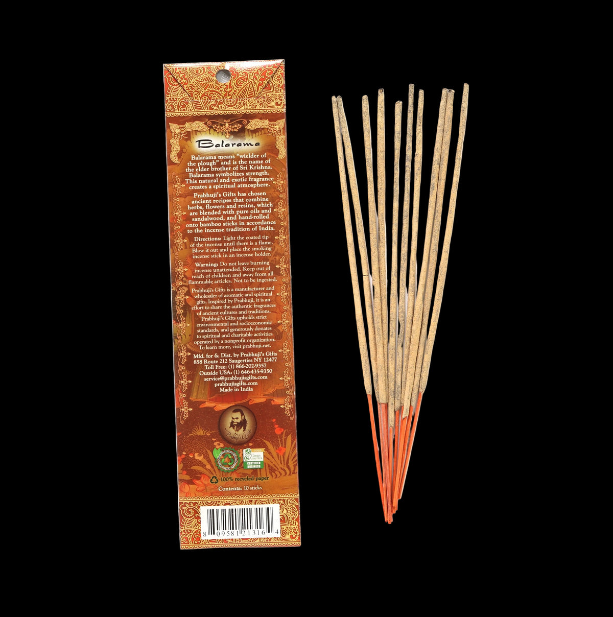 Prabhuji Incense Sticks Balaram - Clove and Lemongrass