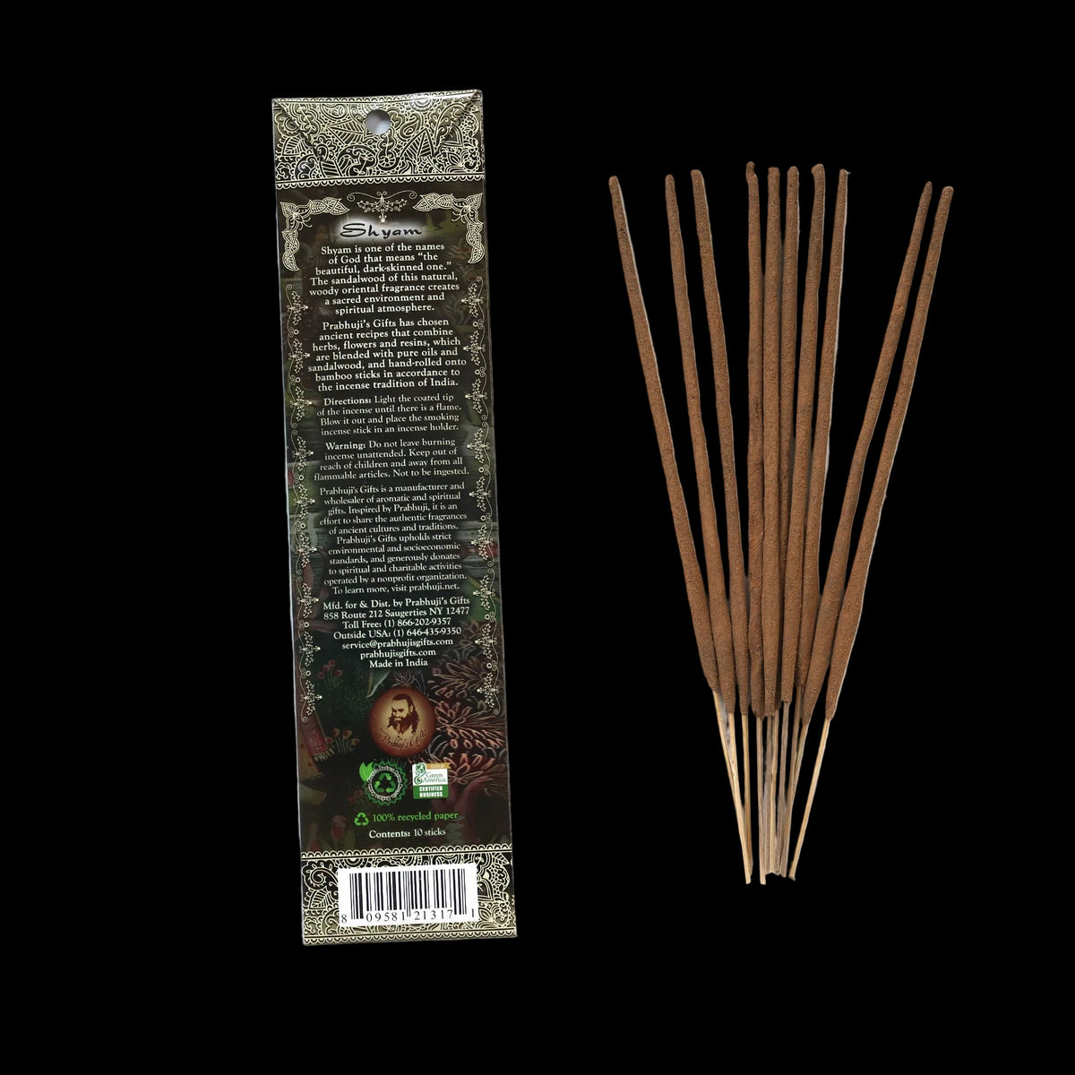 Prabhuji Incense Sticks Shyam - Sandalwood Supreme - Mystic Journey Path