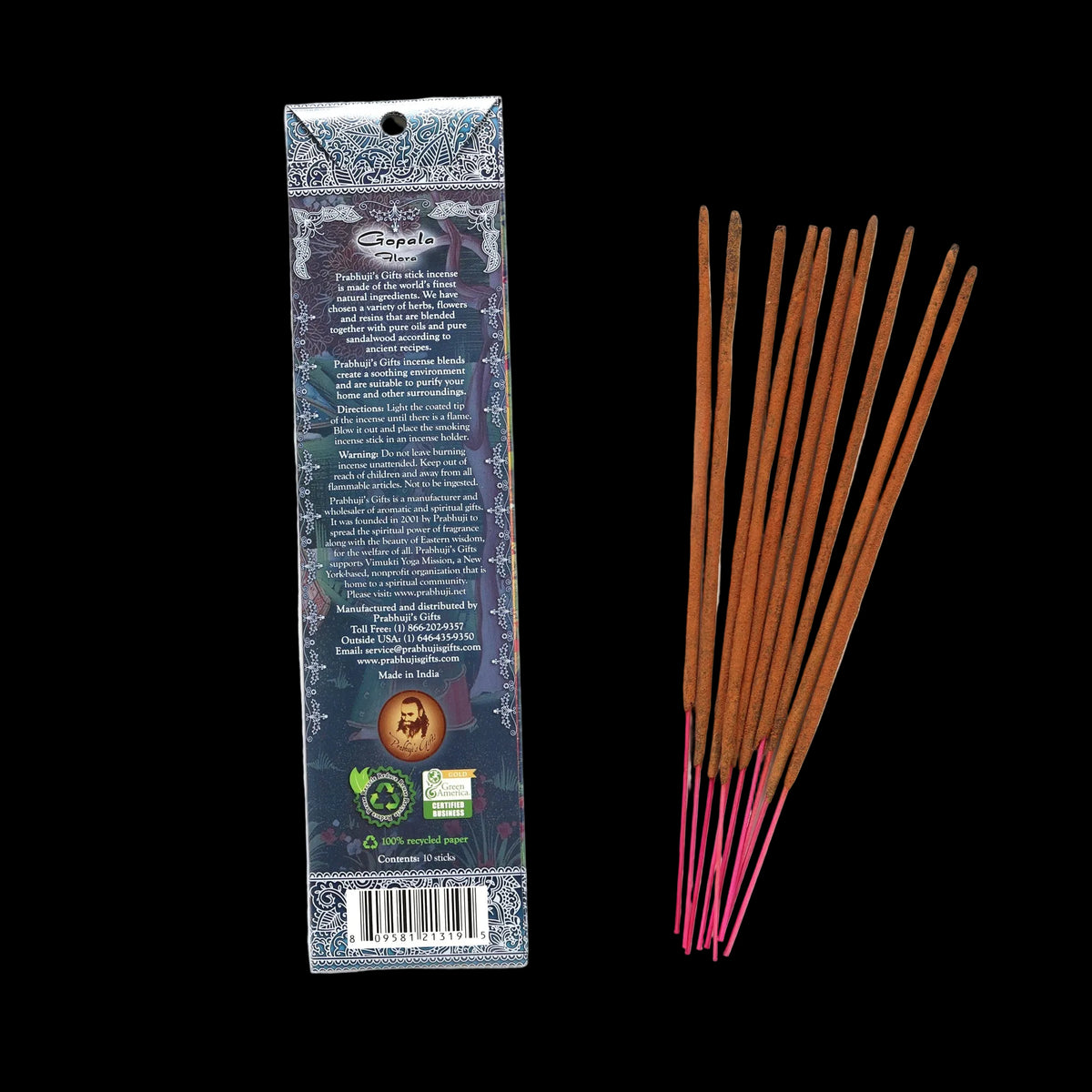 Prabhuji Incense Sticks Gopala - Special Flora - Mystic Journey Path