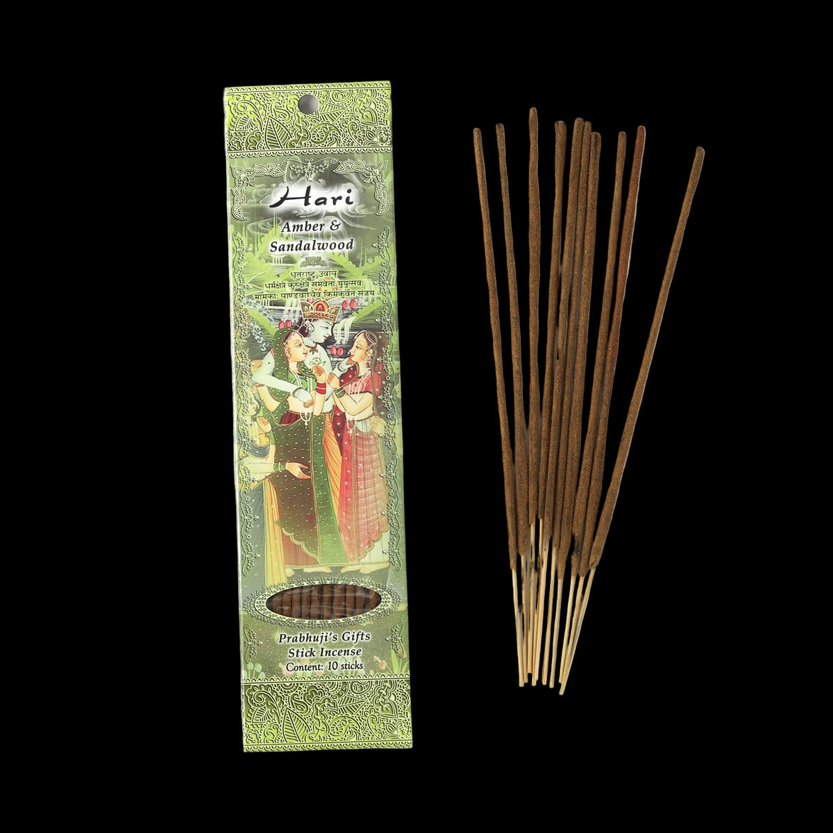 Prabhuji Incense Sticks Hari - Amber and Sandalwood - Mystic Journey Path