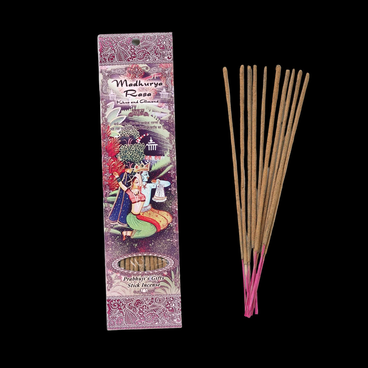 Prabhuji Incense Sticks Madhurya Rasa - Khus and Almond - Mystic Journey Path