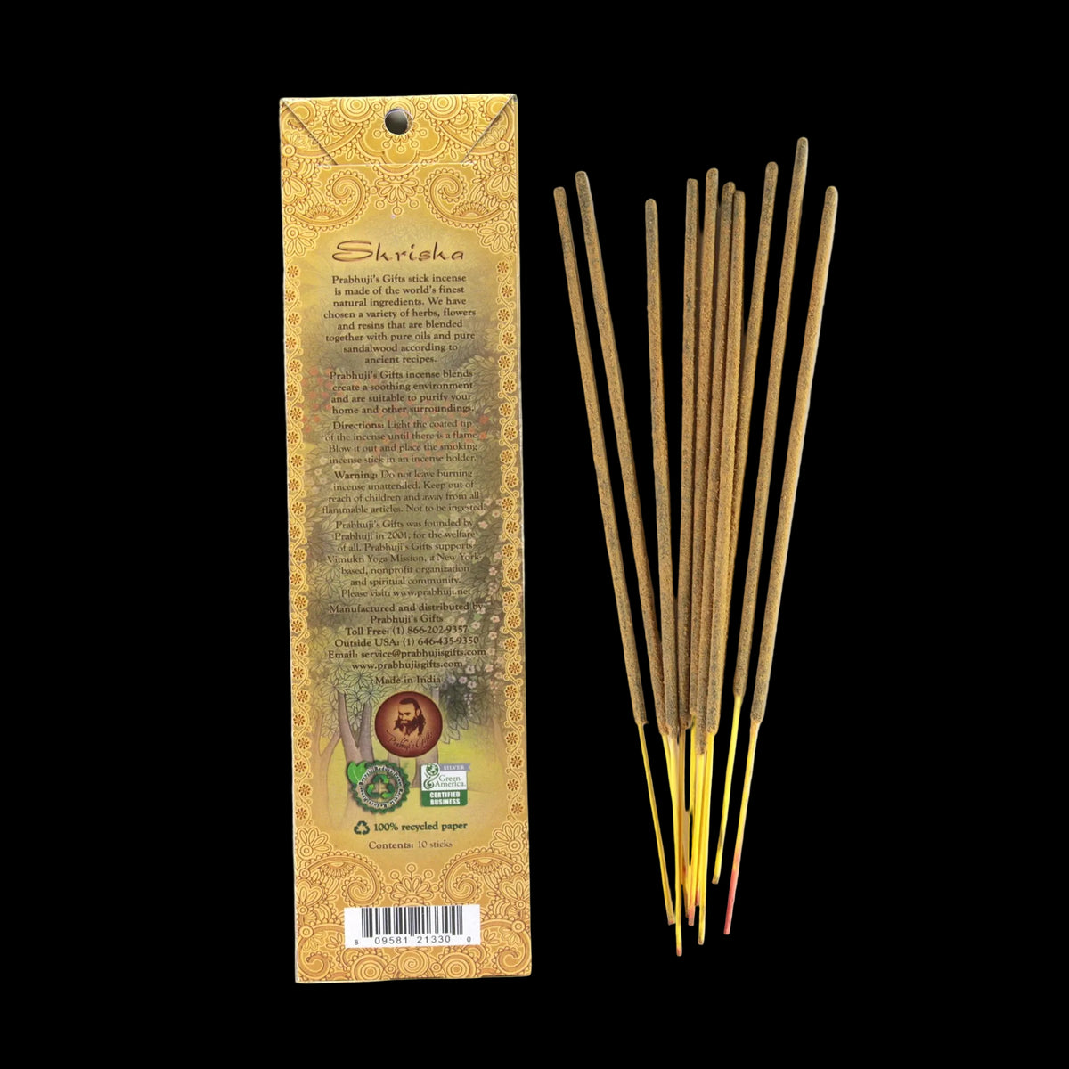 Prabhuji Incense Sticks Shrisha - Gardenia - Mystic Journey Path