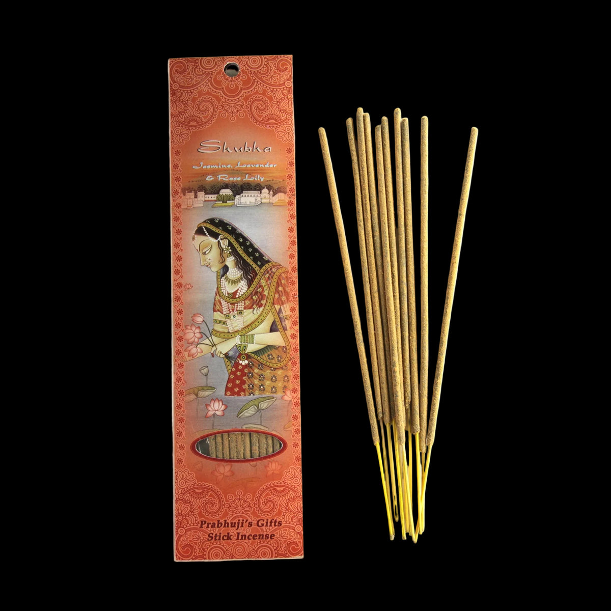 Prabhuji Incense Sticks Shubha - Jasmine, Lavender, and Rose Lily - Mystic Journey Path