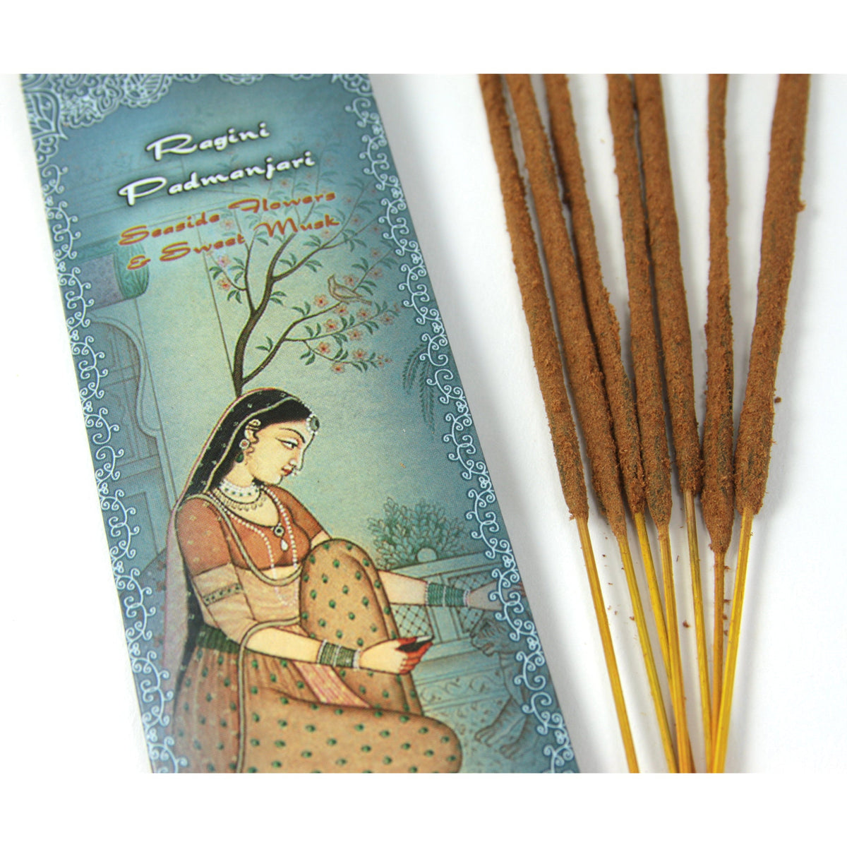 Prabhuji Incense Sticks Ragini Padmanjari - Seaside Flowers and Sweet Musk - Relaxation - Mystic Journey Path