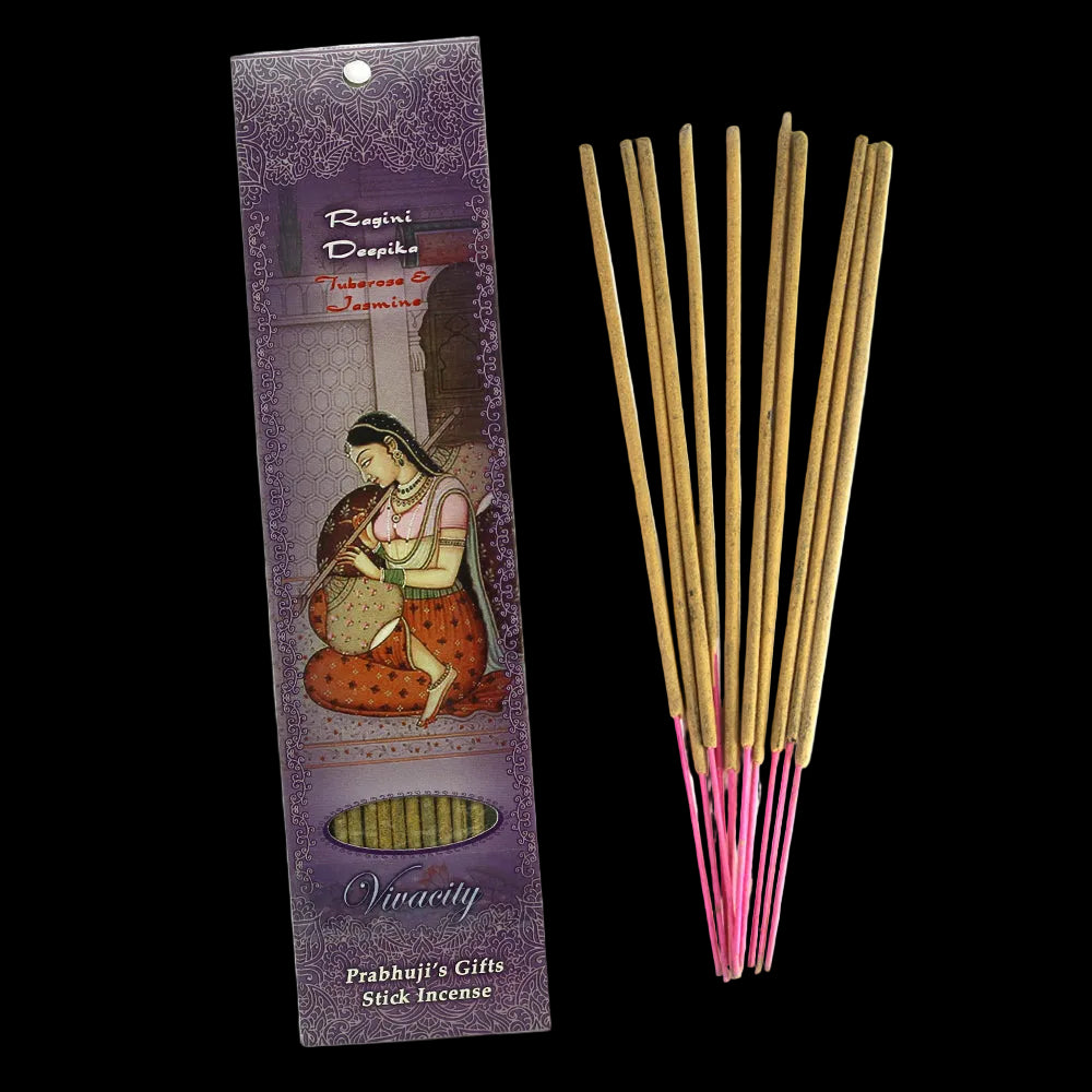 Prabhuji Incense Sticks Ragini Deepika - Tuberose and Jasmine - Vivacity - Mystic Journey Path