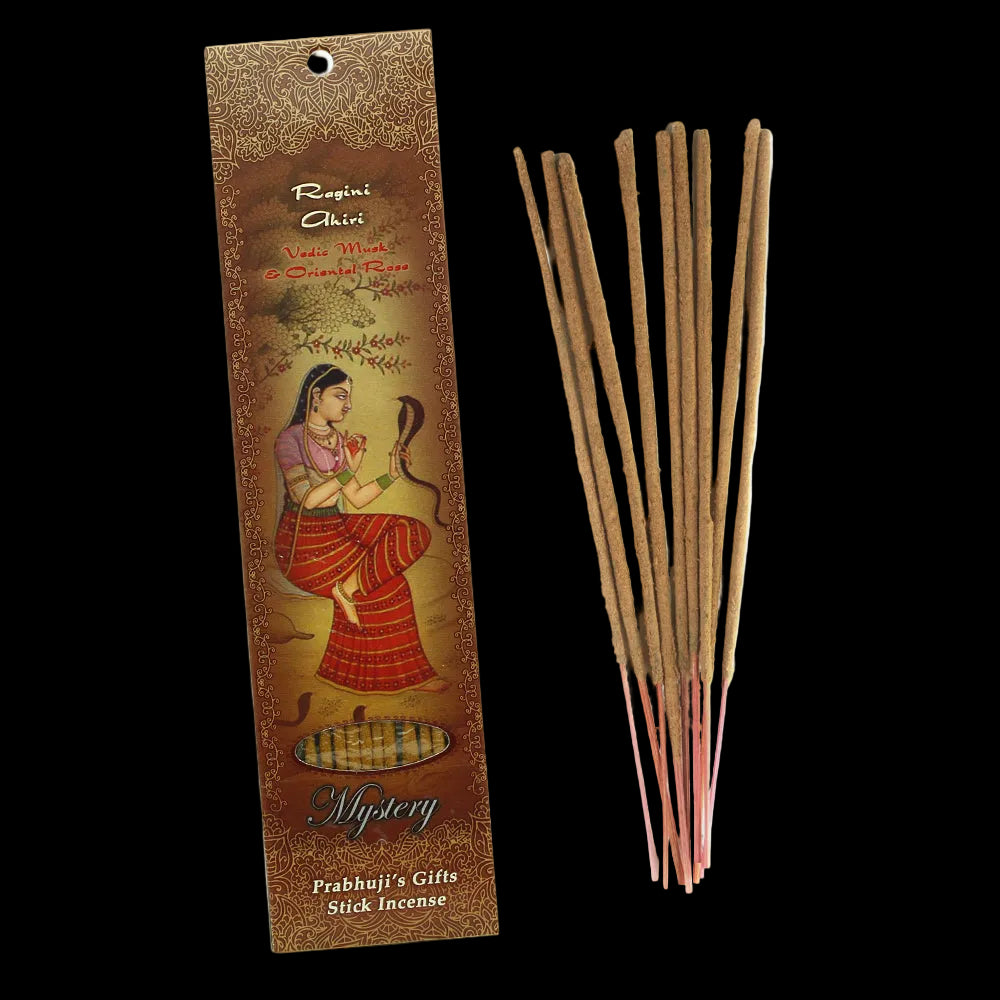 Prabhuji Incense Sticks Ragini Ahiri - Vedic Musk and Oriental Rose - Prayfulness - Mystic Journey Path