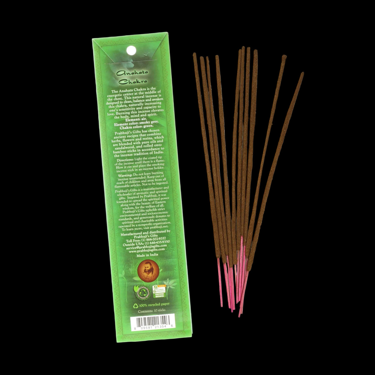 Prabhuji Incense Sticks Heart Chakra Anahata - Love and Sensitivity - Mystic Journey Path
