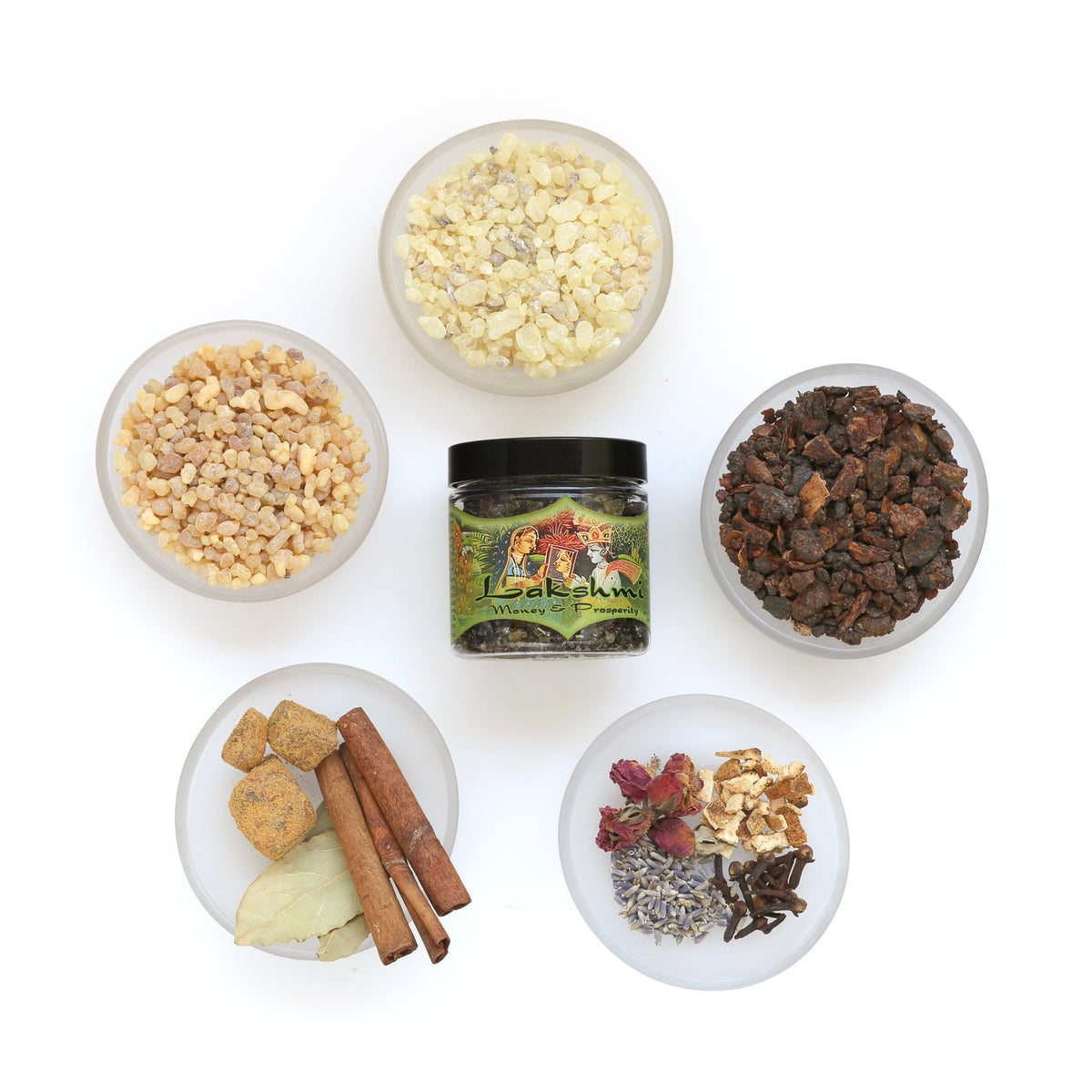 Resin Incense Lakshmi - Money and Prosperity - 2.4oz jar   - Mystic Journey Path