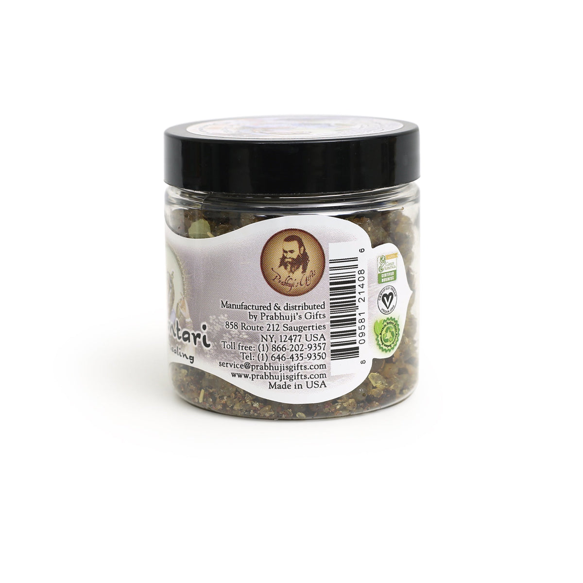 Prabhuji Resin Incense Dhanvantari - Health and Healing - 2.4oz Jar  - Mystic Journey Path