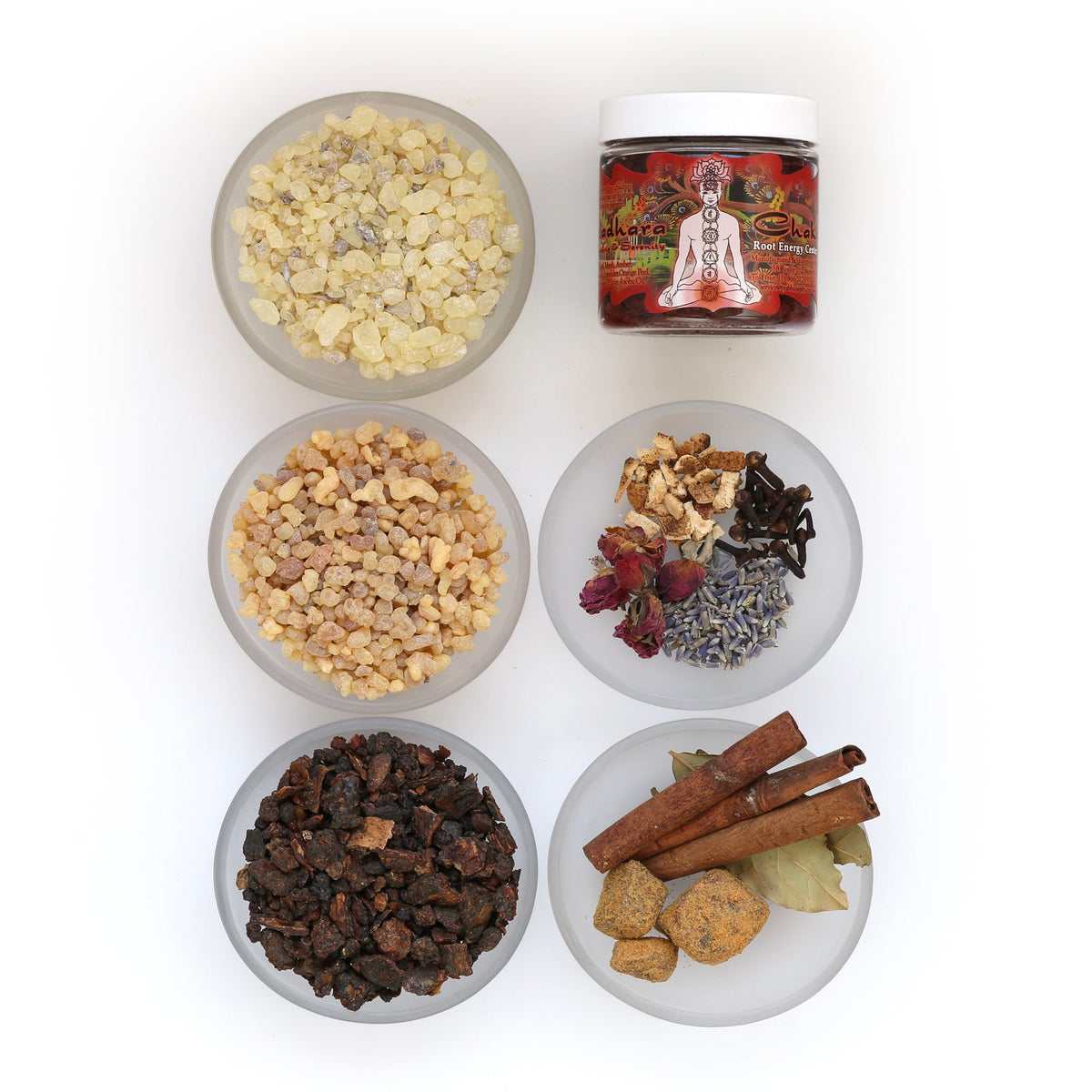 Prabhuji Resin Incense Root Chakra Muladhara - Grounding and Inner Peace - 2.4oz jar  - Mystic Journey Path