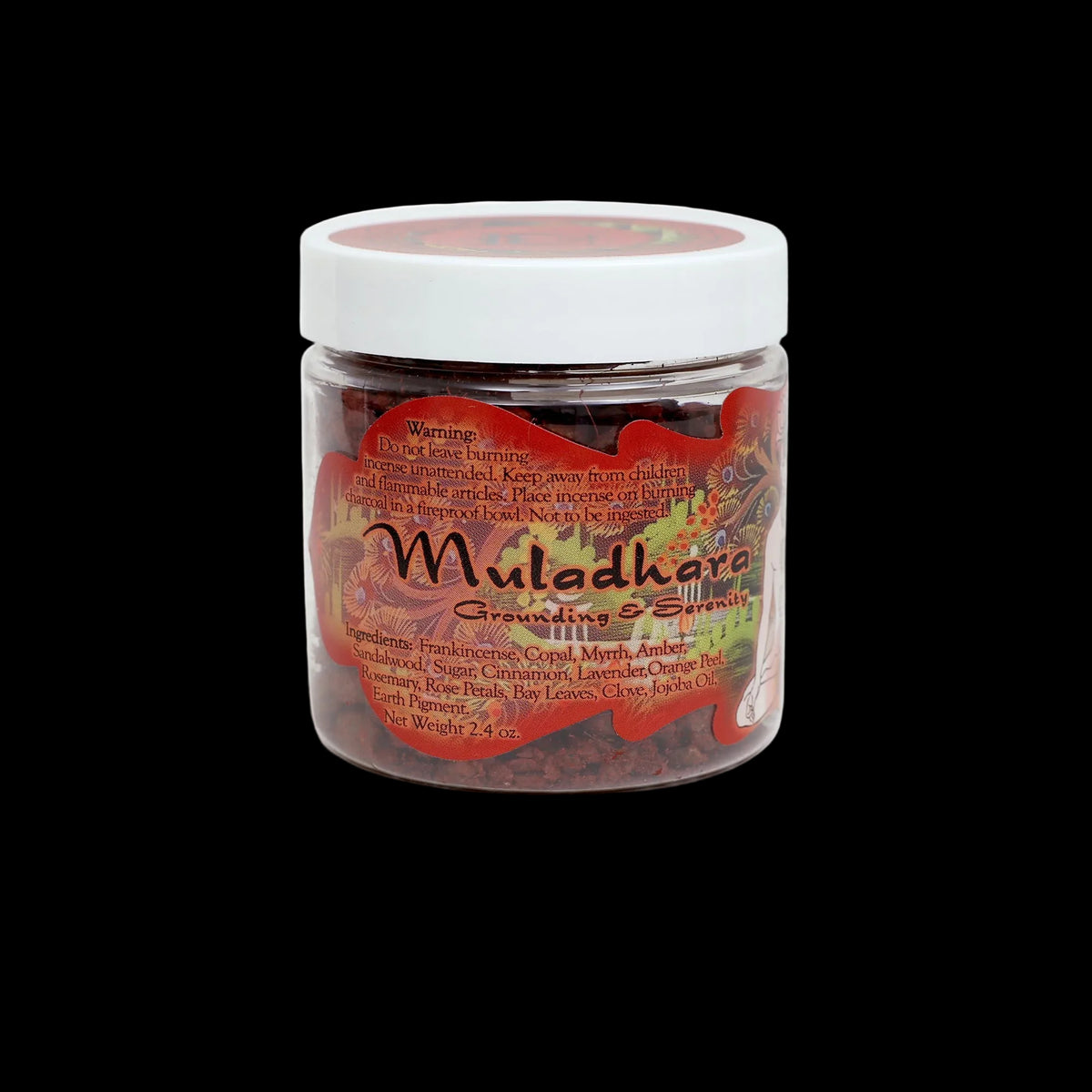 Prabhuji Resin Incense Root Chakra Muladhara - Grounding and Inner Peace - 2.4oz jar  - Mystic Journey Path
