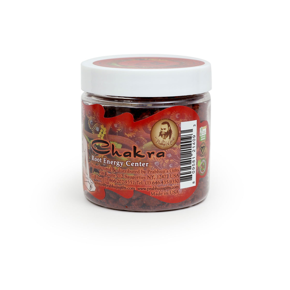 Prabhuji Resin Incense Root Chakra Muladhara - Grounding and Inner Peace - 2.4oz jar  - Mystic Journey Path