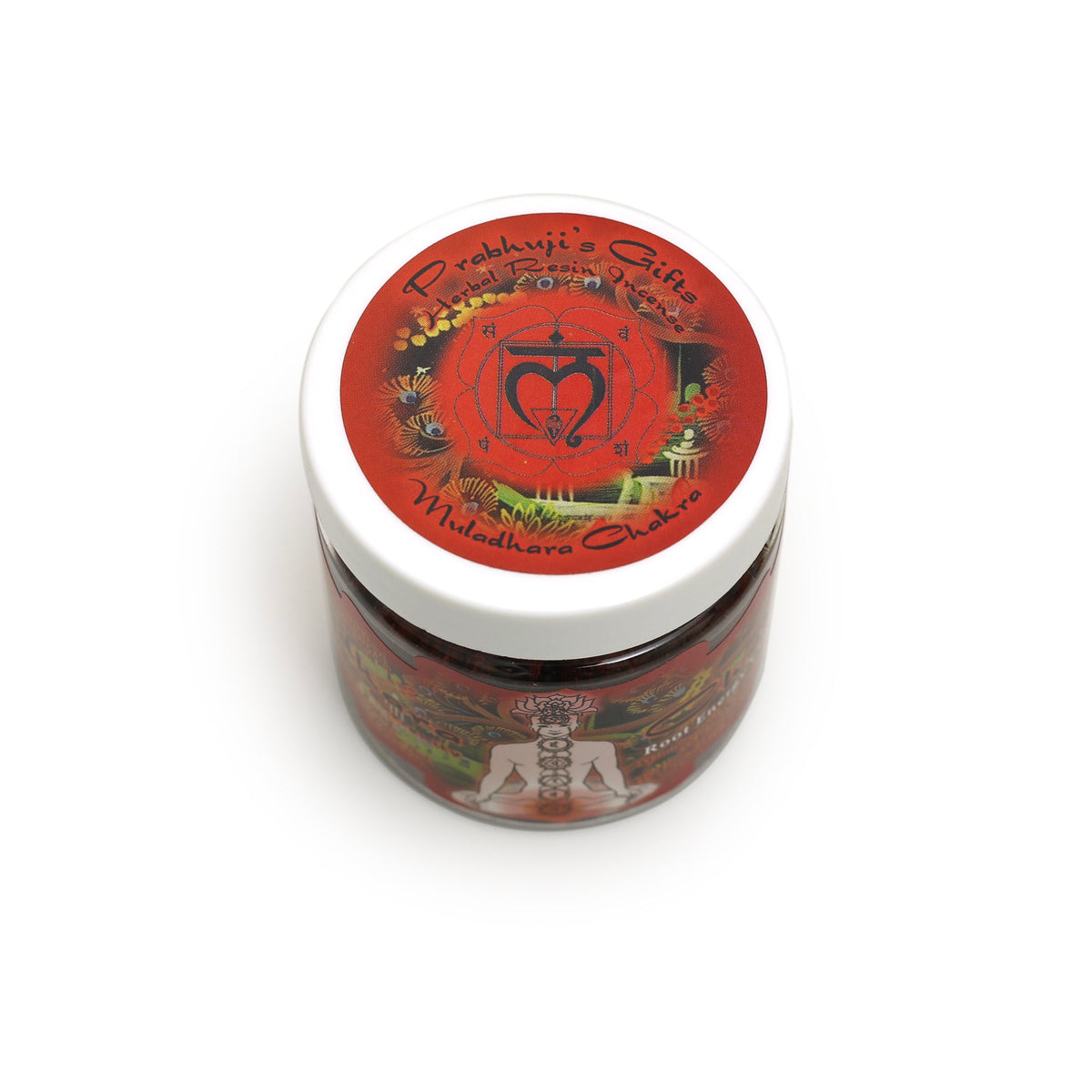 Prabhuji Resin Incense Root Chakra Muladhara - Grounding and Inner Peace - 2.4oz jar  - Mystic Journey Path