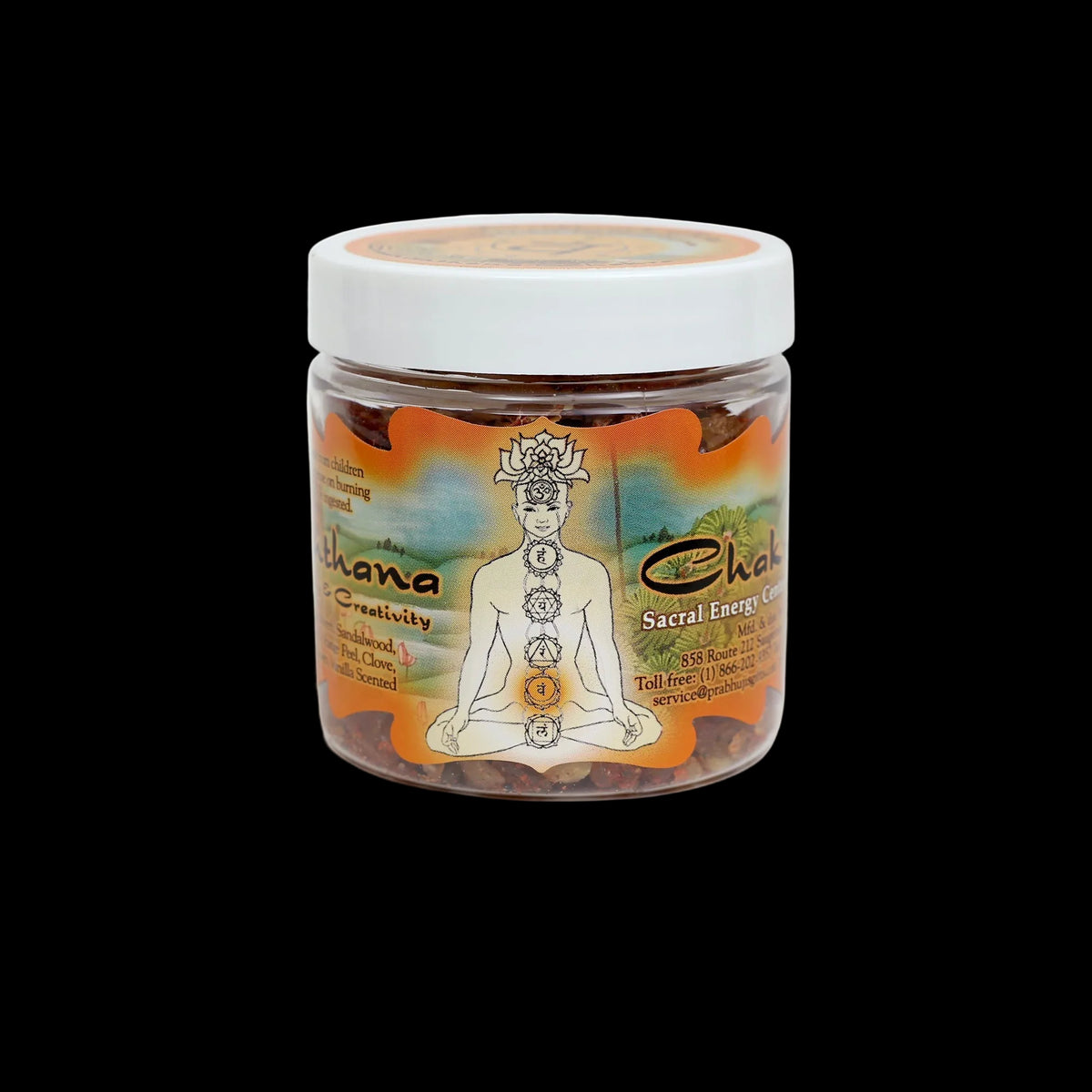 Prabhuji Resin Incense Sacral Chakra Svadhishtana - Sensuality and Creativity - 2.4oz jar   - Mystic Journey Path