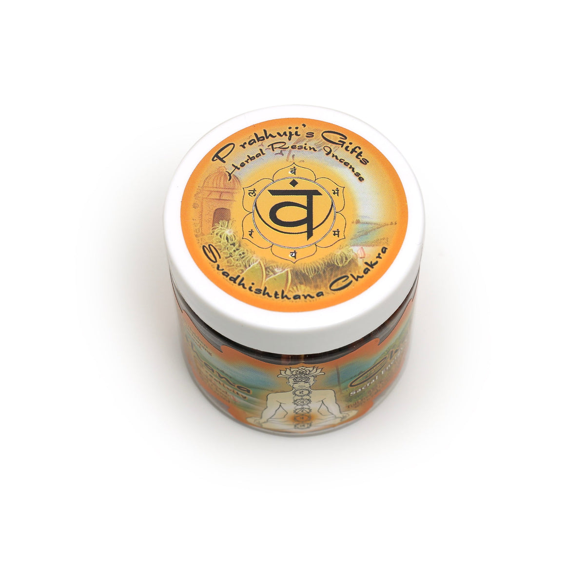 Prabhuji Resin Incense Sacral Chakra Svadhishtana - Sensuality and Creativity - 2.4oz jar   - Mystic Journey Path