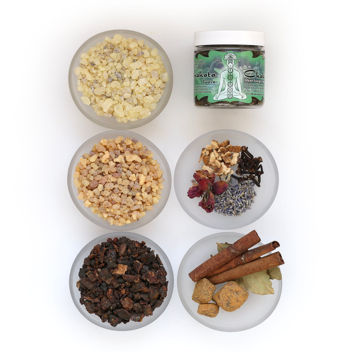 Prabhuji Resin Incense Heart Chakra Anahata - Love and Sensitivity - 2.4oz jar  - Mystic Journey Path