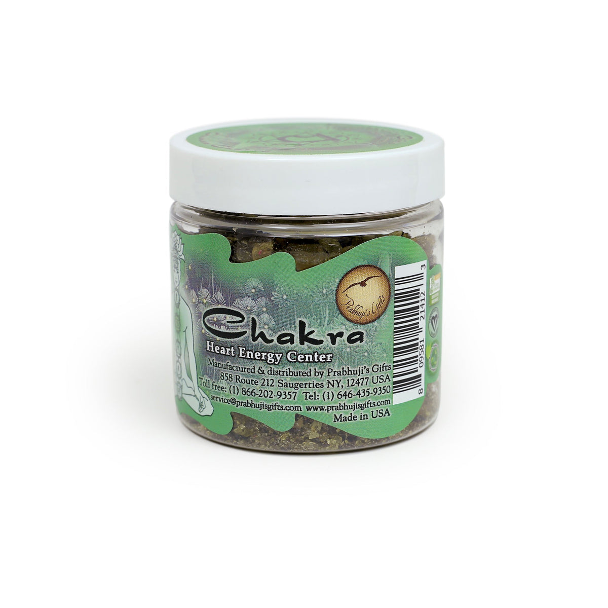 Prabhuji Resin Incense Heart Chakra Anahata - Love and Sensitivity - 2.4oz jar  - Mystic Journey Path