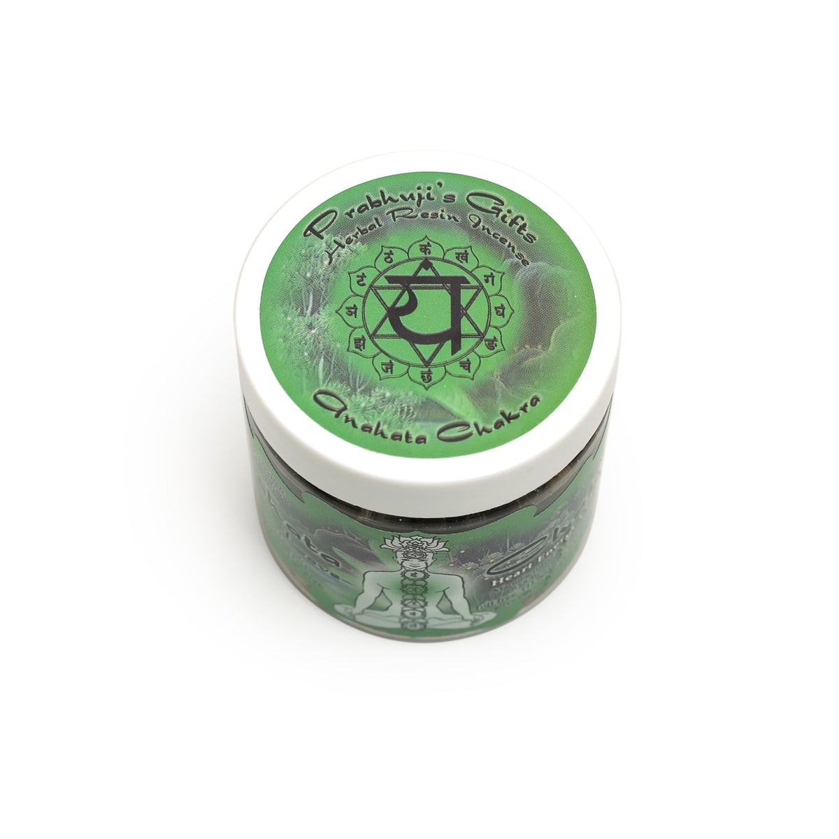 Prabhuji Resin Incense Heart Chakra Anahata - Love and Sensitivity - 2.4oz jar  - Mystic Journey Path