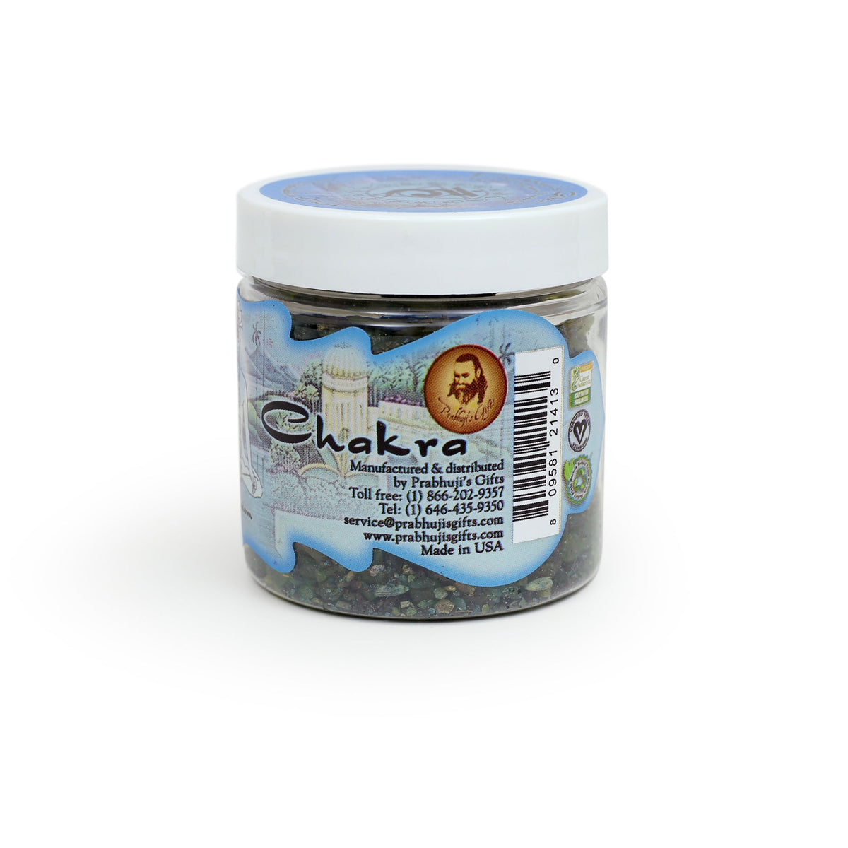 Prabhuji Resin Incense Throat Chakra Vishuddha - Communication and Responsibility - 2.4oz jar   - Mystic Journey Path