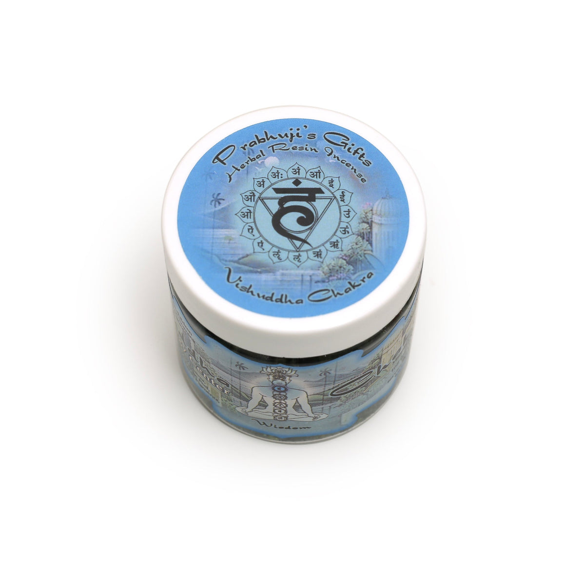 Prabhuji Resin Incense Throat Chakra Vishuddha - Communication and Responsibility - 2.4oz jar   - Mystic Journey Path