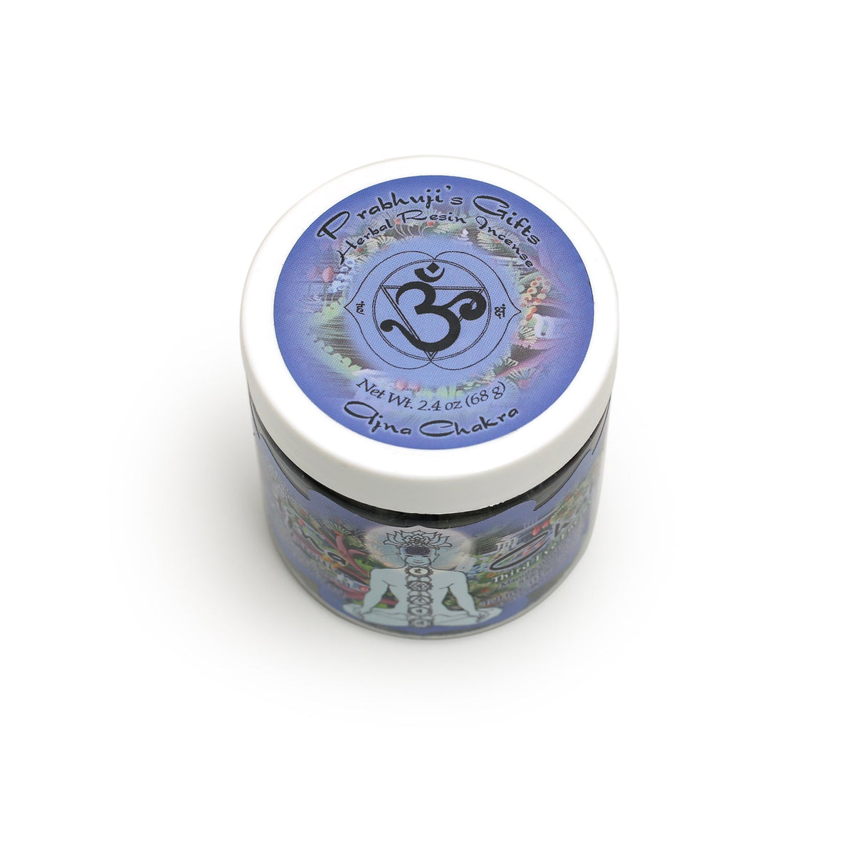 Prabhuji Resin Incense Third Eye Chakra Ajna - Concentration and Intuition - 2.4oz jar   - Mystic Journey Path
