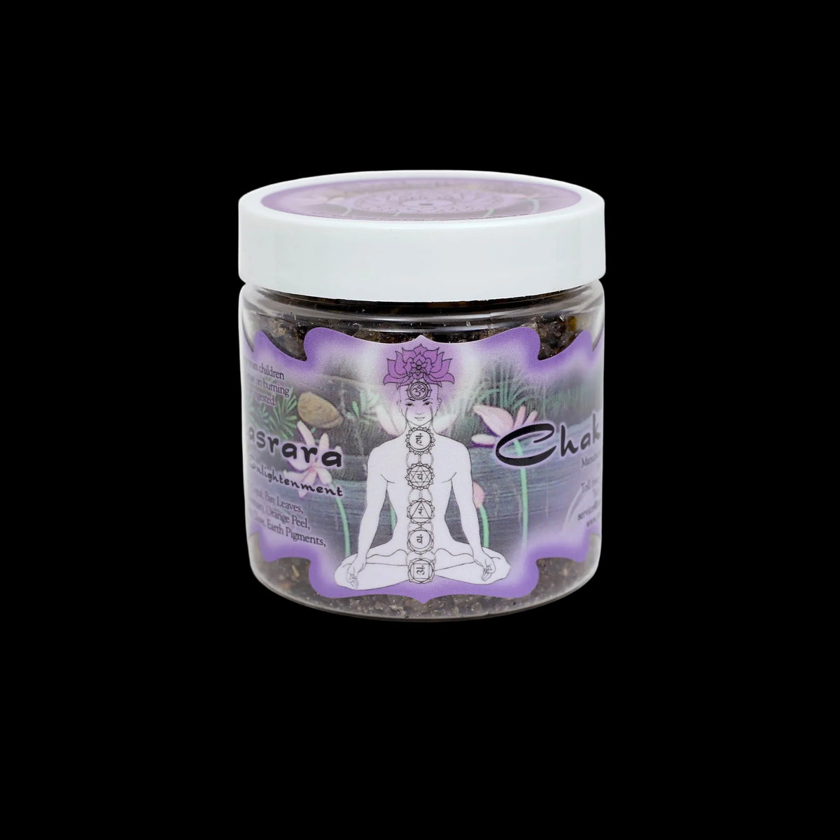 Prabhuji Resin Incense Crown Chakra Sahasrara - Enlightenment - 2.4oz jar  - Mystic Journey Path