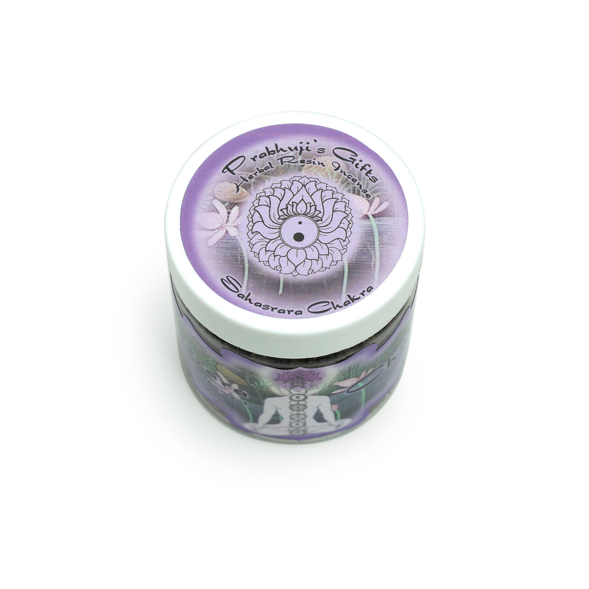 Prabhuji Resin Incense Crown Chakra Sahasrara - Enlightenment - 2.4oz jar  - Mystic Journey Path