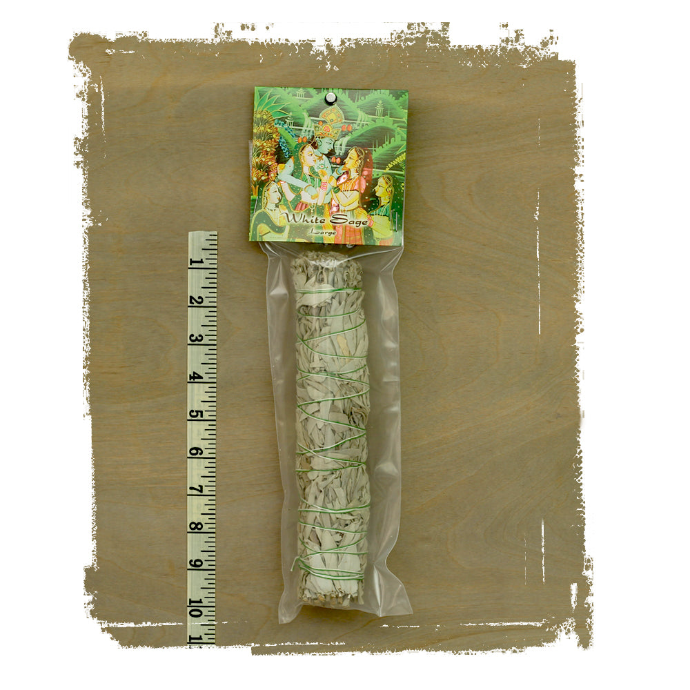 White Sage Smudge Stick - Large Bundle (8"-9.5") - Mystic Journey Path