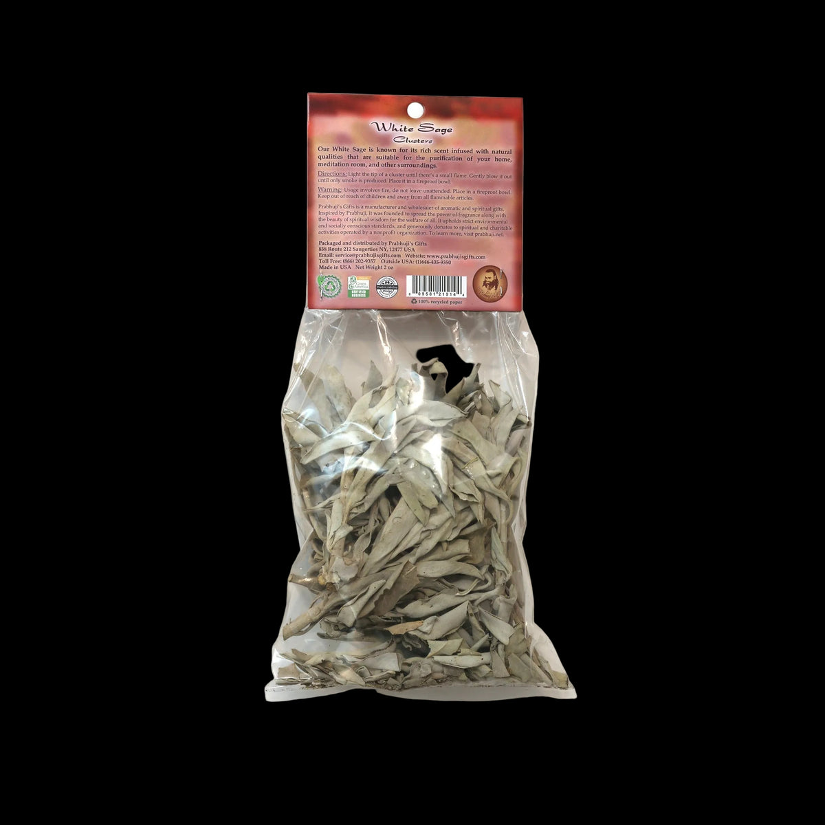 White Sage Smudge Clusters - 2oz bag - Mystic Journey Path