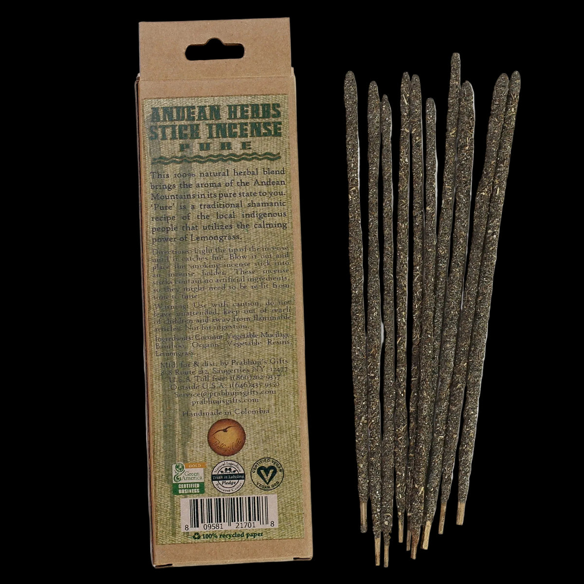 Smudging Incense - Pure - Andean Herbs Incense Sticks - Peace & Confidence - Wholesale and Retail  Prabhuji's Gifts  - Mystic journey Path