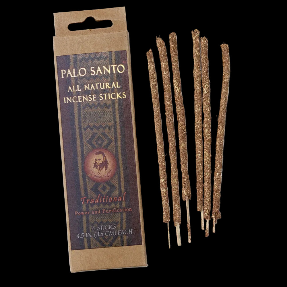Prabhuji Palo Santo Traditional Incense Sticks -  Power & Purification -  6 Incense Sticks - Mystic Journey Path