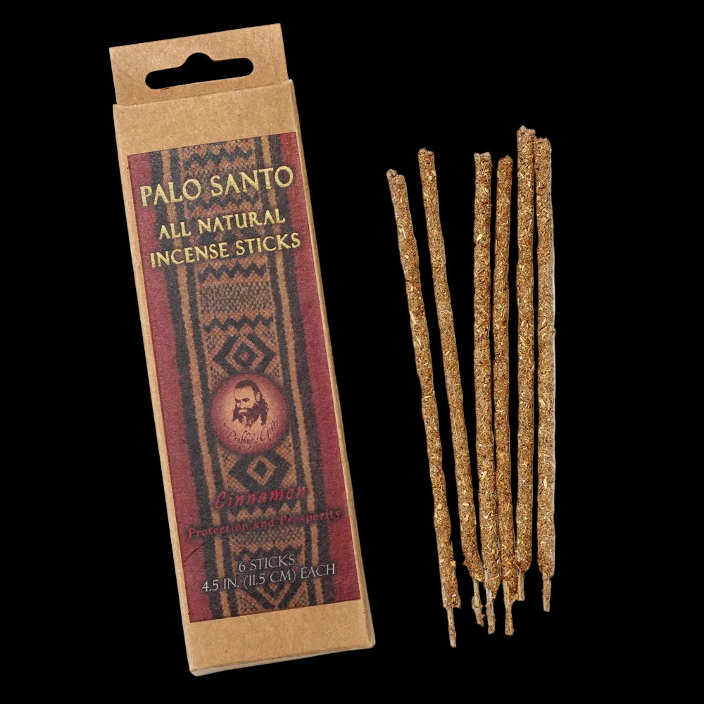 Prabhuji Palo Santo and Cinnamon Incense Sticks - Protection & Prosperity -  6 Incense Sticks - Mystic Journey Path