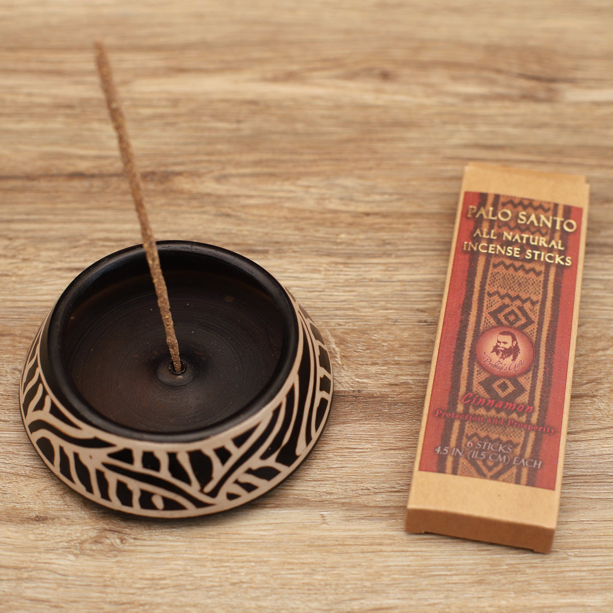 Prabhuji Palo Santo and Cinnamon Incense Sticks - Protection & Prosperity -  6 Incense Sticks - Mystic Journey Path