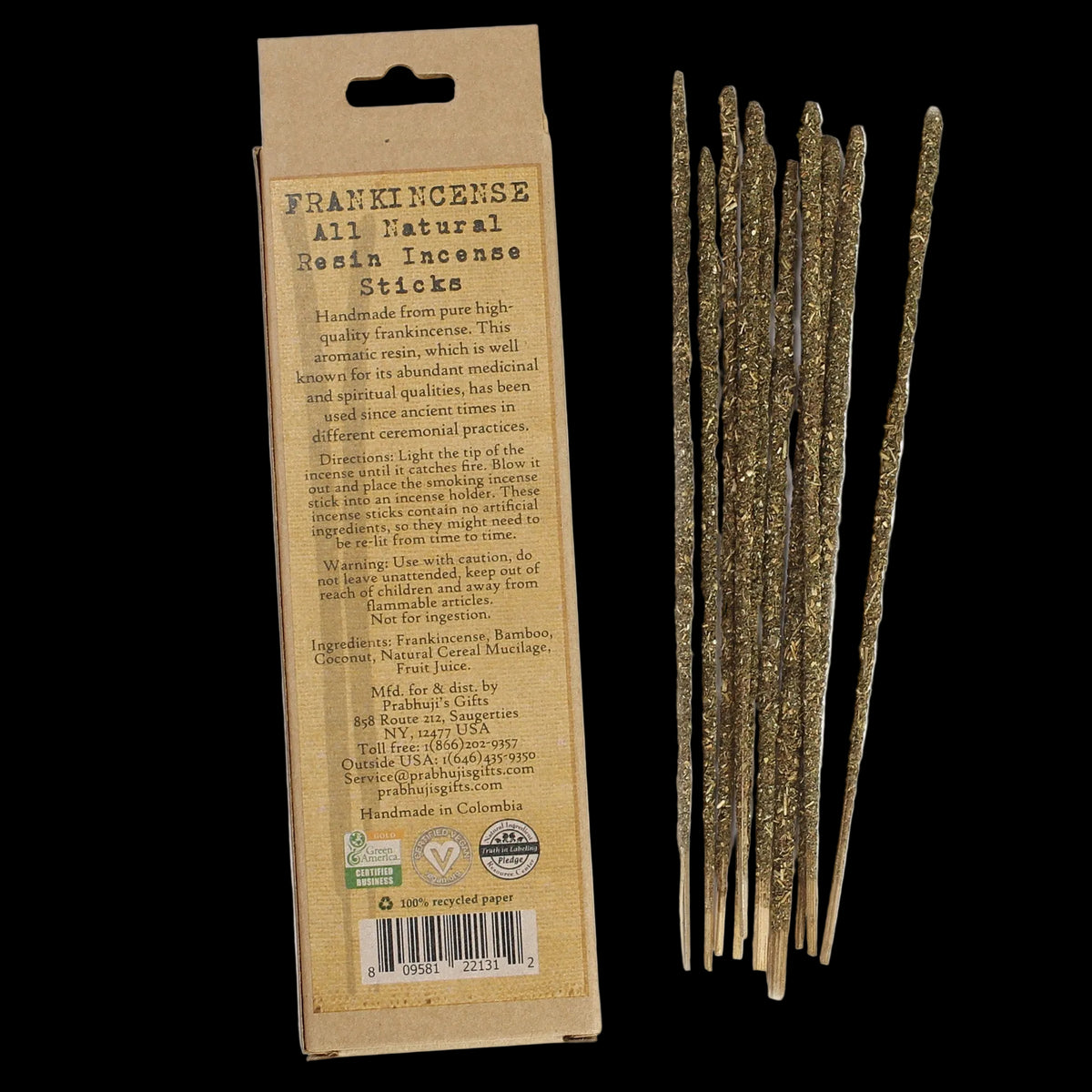 Smudging Incense - Frankincense - Natural Resin Incense sticks - Wholesale and Retail Prabhuji's Gifts  - Mystic journey Path