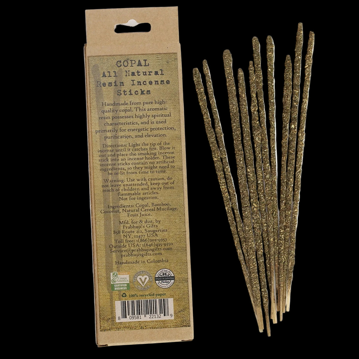 Smudging Incense - Copal - Natural Resin Incense sticks - Wholesale and Retail Prabhuji's Gifts  - Mystic journey Path