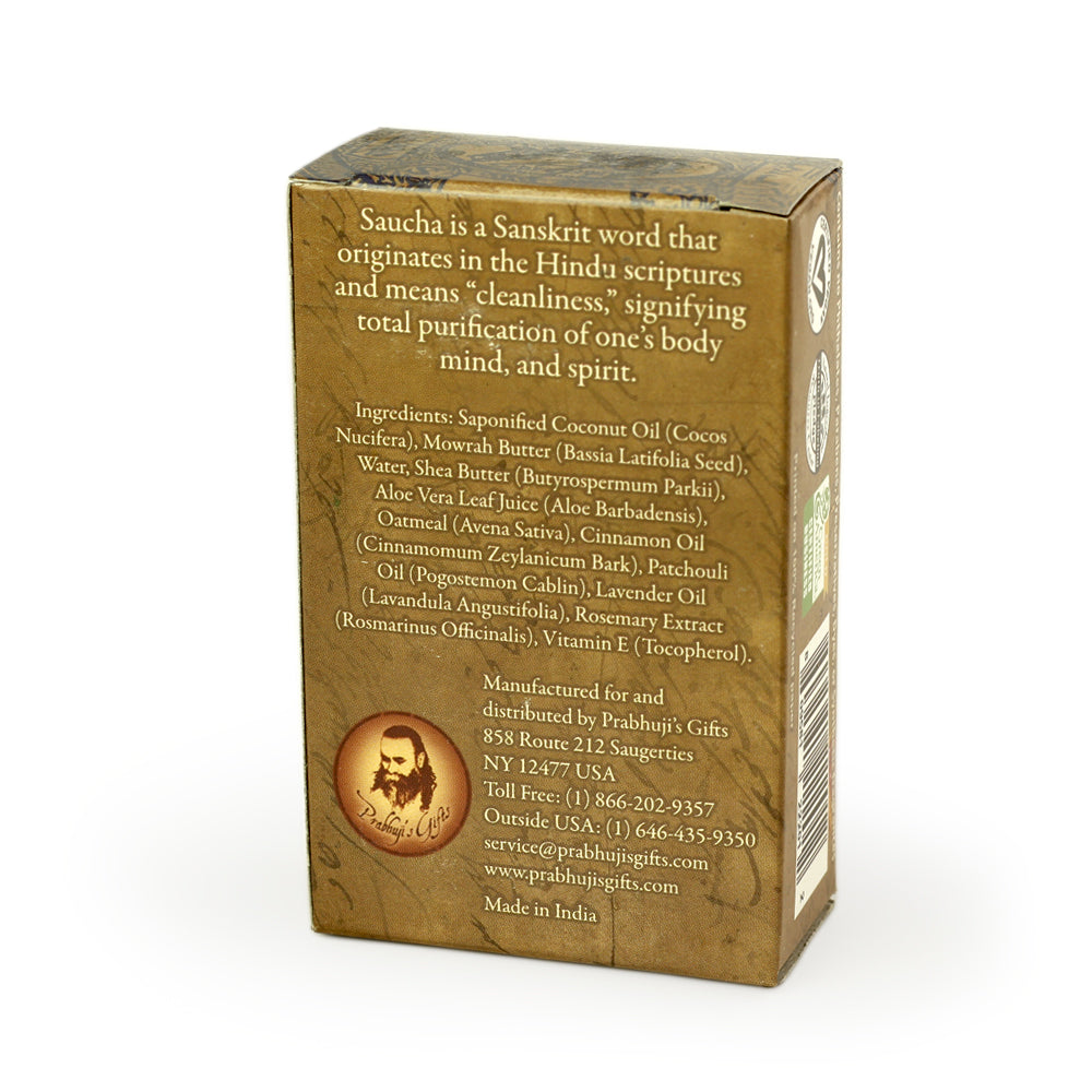 Soap Bar Saucha - Natural Calming Oatmeal - 3.5 oz (100g) - Wholesale and Retail Prabhuji's Gifts   - Mystic Journey Path
