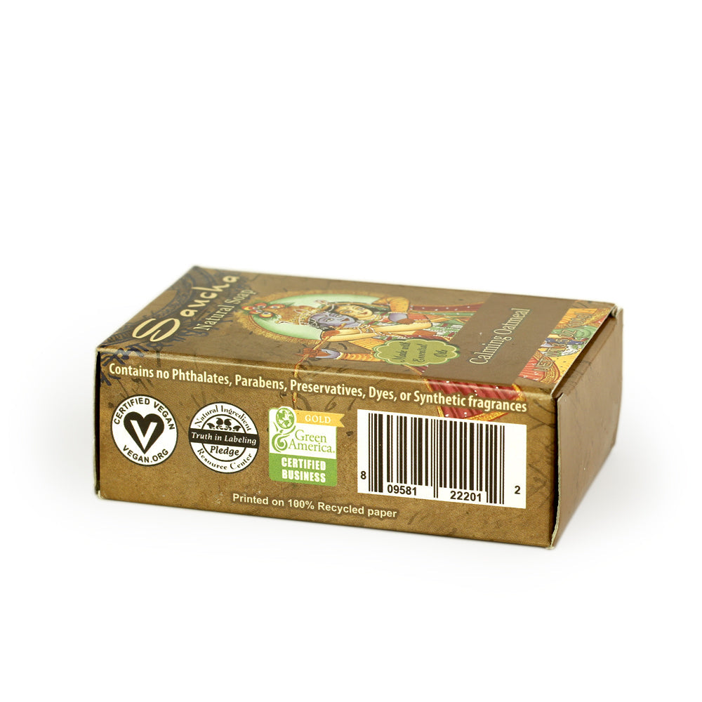 Soap Bar Saucha - Natural Calming Oatmeal - 3.5 oz (100g) - Wholesale and Retail Prabhuji's Gifts   - Mystic Journey Path