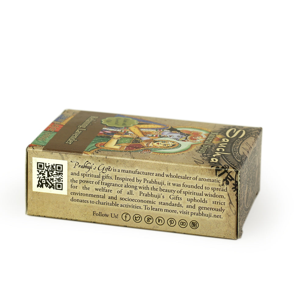 Soap Bar Saucha - Natural Relaxing Lavender - 3.5 oz (100g) - Wholesale and Retail Prabhuji's Gifts - Mystic Journey Path