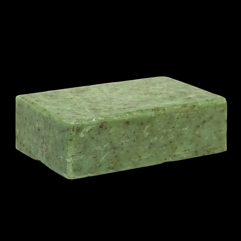 Soap Bar Saucha - Natural Uplifting Tulsi Scrub - 3.5 oz (100g) - Wholesale and Retail Prabhuji's Gifts - Mystic Journey Path